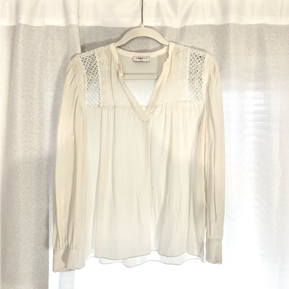 Sandro 100% Silk Blouse